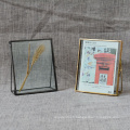 Cadre photo en verre rectangle d&#39;or antique simple